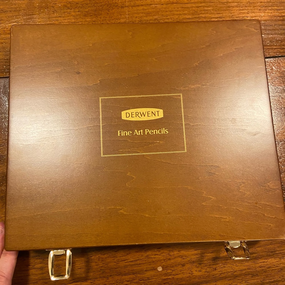 Derwent Colored Pencils in Wood Box (48 set).